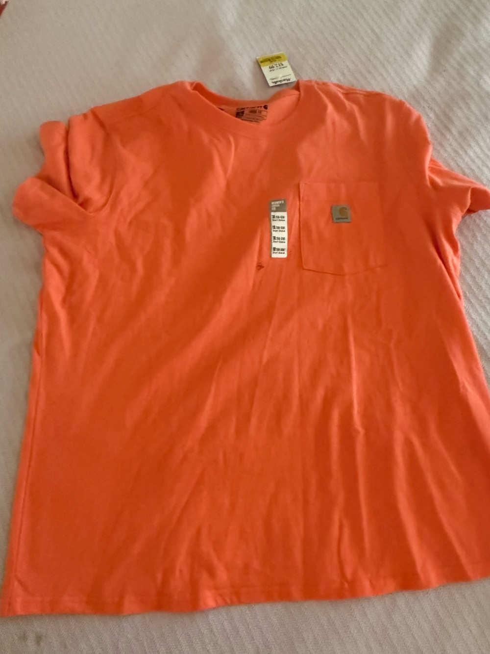 Carhartt Orange bright Halloween/fall color Short-Sleeve Pocket Tee